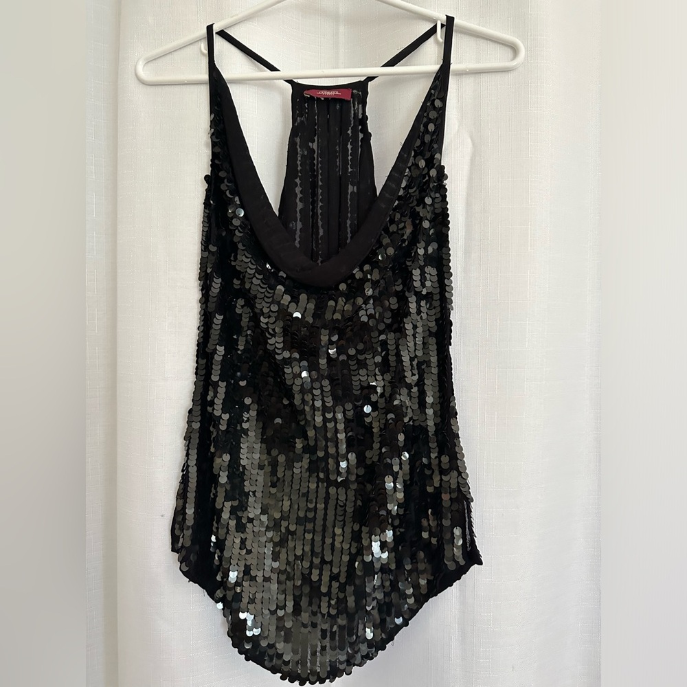 Sequin Top in Black Size Small